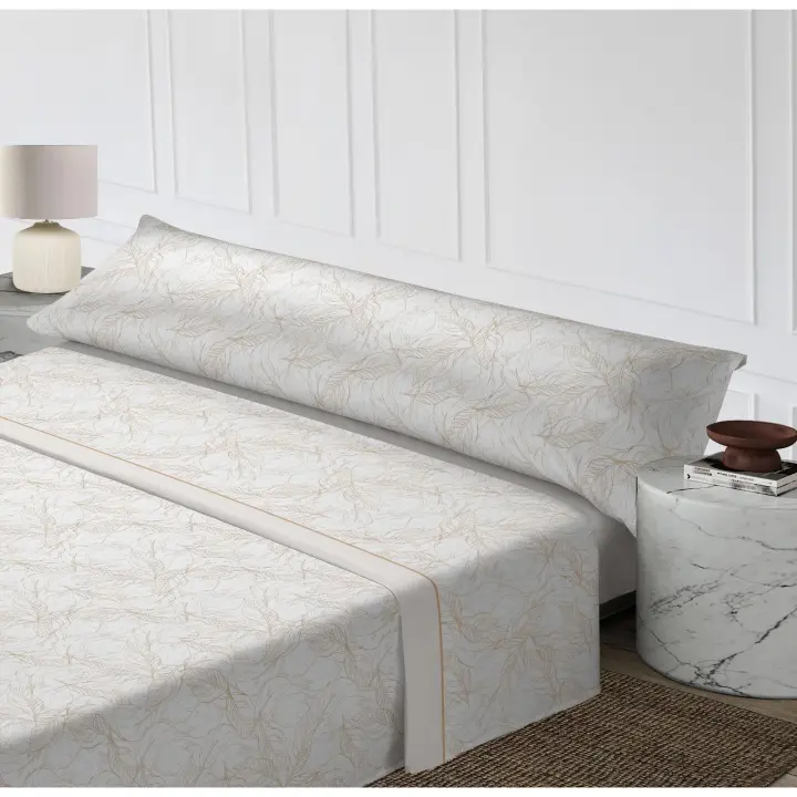 ILOVEHOME - Juego de Sábanas de Verano 3 piezas(sábana bajera, funda de almohada y sábana encimera) para cama 90,105,135,150, Diseño Estampado,Tacto Saten, Acabado Suavidad DELUXE, No hace bolitas, Tejido 100% microfibra - 1
