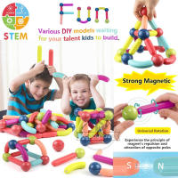 Juego De Bloques Constructores Magnéticos Para Niños Y Niñas Juguetes Educativos Montessori Con Varillas De Hierro Para El Desarrollo De La Creatividad Y La Inteligencia - details 3