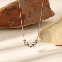 Encanto Collar de acero inoxidable de animales marinos de Metal, collares con colgante de estrella de mar de concha impermeable para mujeres y hombres, accesorios, joyería de moda - details 1