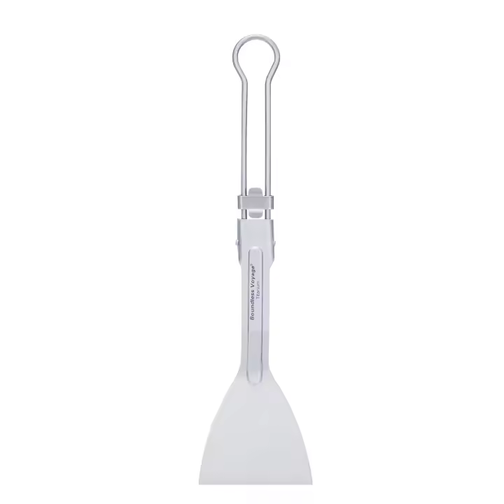 Cuchara De Frying Con Mango Plegable De Titanio Boundless Voyage Para Cocina Al Aire Libre Y Camping Ti1076T Utensilio De Cocina Plegable - 1