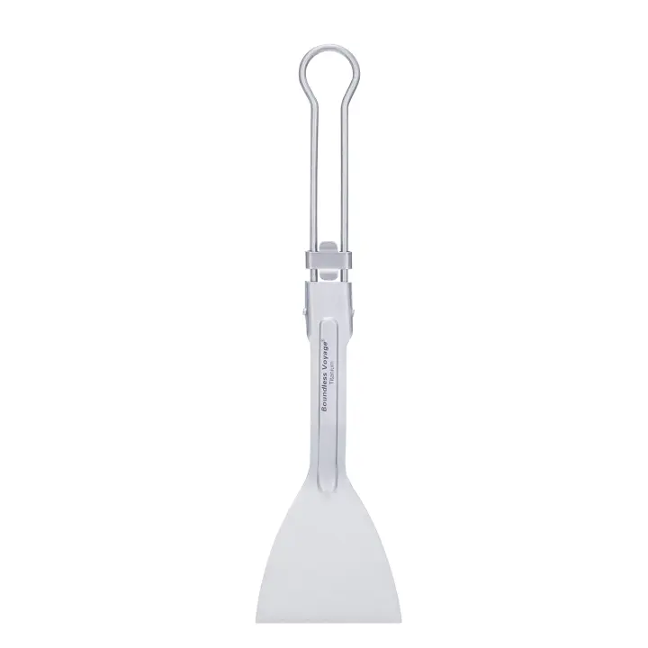 Cuchara De Frying Con Mango Plegable De Titanio Boundless Voyage Para Cocina Al Aire Libre Y Camping Ti1076T Utensilio De Cocina Plegable - 1