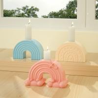 Molde De Silicona 3D Arco Iris Para Velas Y Artesanía Decoración De Nube Arco Iris DIY Aromaterapia Plástico Colorido - details 2