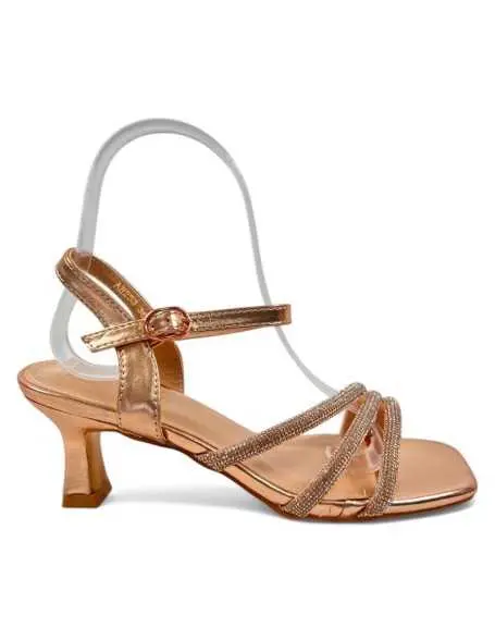 Timbos Sandalia tacon fiesta de mujer champagne 131246 - 1