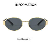 Gafas De Sol Ellipticas 9521 Con Montura De Metal Estilo Europeo Y Americano Tendencia Ins Gafas De Moda Para Hombre Y Mujer - details 1