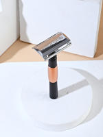 Afeitadora Manual Clásica De Seguridad Colorlamb Para Hombres Con Mango De Metal 11CM Doble Hoja Barbería Para Cuerpo Y Rostro - details 9