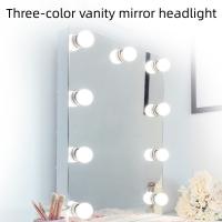 Espejo De Maquillaje LED Con Luz De Encendido Libre Iluminación Tridimensional Blanca Para Mesa De Vestir Rotativa Táctil - details 0
