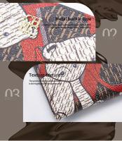 Cartera Larga De Mujer CHCH Estilo Retro Clásico Con Patrón De Dibujos Animados Letras Material PVC Cierre De Cremallera - details 8