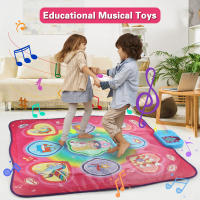 Tapete Educativo De Música Grande 90x90cm Para Niños Con Teclado De Luces Y 3 Modos De Juego Tapete De Baile Electrónico Infantil - details 2