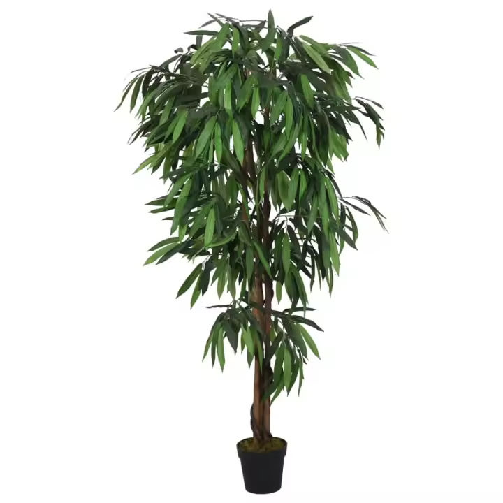 Árbol de mango artificial con 1050 Hojas Verdes 200 cm - 1