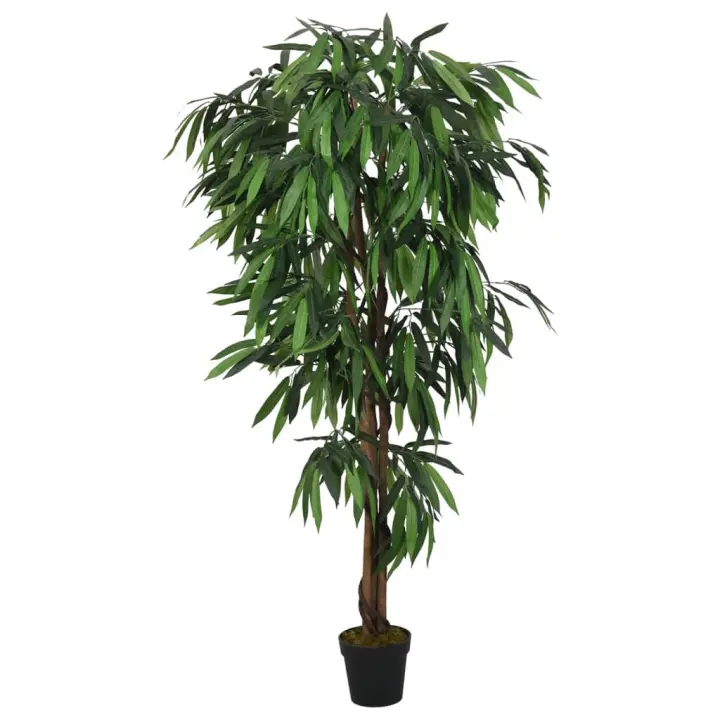 Árbol de mango artificial con 1050 Hojas Verdes 200 cm - 1