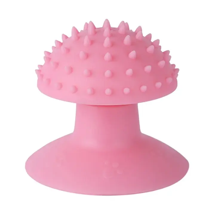 Cepillo De Masaje Para Gatos Y Perros Auto-Guidado Con Ventosa Durable Accesorio De Peluquería Para Mascotas Material Plástico - 1