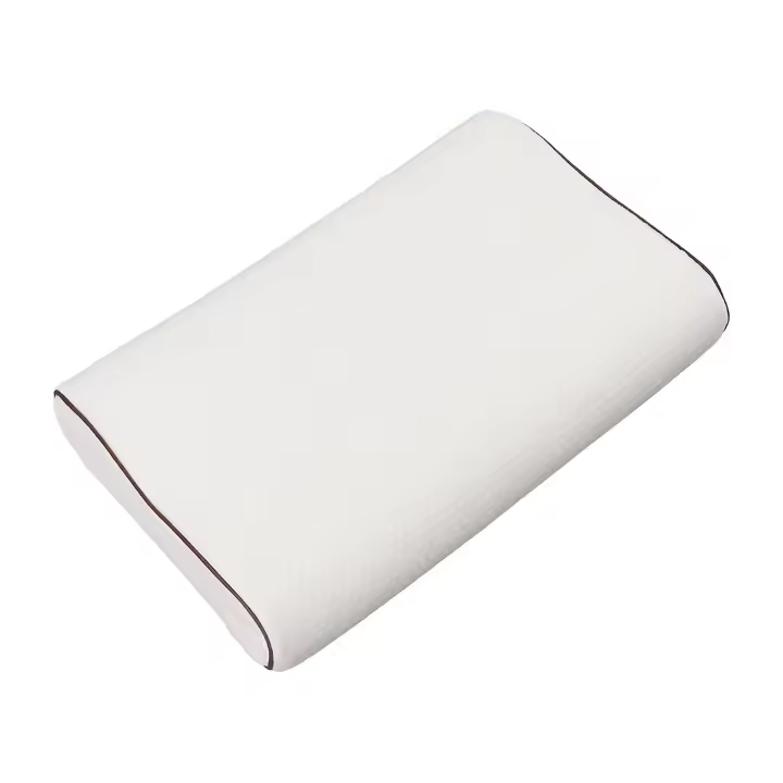 Memory Almohadas Alta densidad rebote slow cervical soporte para dormir de Lado café Blanco Borde 35x55cm - 1