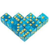10PCs Dados De Juego De Mármol D6 16MM Cuadrados Corners Acrílico Divertimento Matemático Herramienta De Juego De Azar - details 4