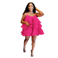 Vestido De Satén Mini Para Mujer Con Tirantes Y Cuello En U Sin Mangas Vestido De Fiesta De Boda Y Noche Con Falda De Encaje Estilo Fae - details 14
