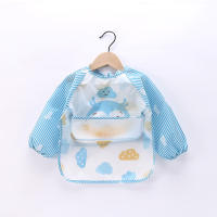 Bib De Bebé Impermeable Con Pico Y Bata De Arte Para Niños Y Niñas De 1 a 3 Años Paño De Ensechar Con Mangas Largas Y Bolsillo Estilo Moda - details 0