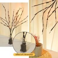 Luz De Ramas De Abeto Blanco LED Para Decoración De Navidad Y Año Nuevo Guirnalda De Luz Festiva Para Bodas Y Fiestas Luces De Navidad Para Mesa De Comedor - details 13