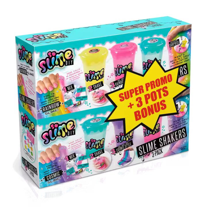 Slime Shakers 3 Pack + 3 Pots Bonus - So Slime - Canal Toys - SSC019 - 1