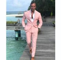 Traje Rojo Para Hombre Nuevo Dos Piezas (Chaleco+Pantalones) Elegante Y Moderno Ropa Formal De Alta Calidad Para Bodas Y Vida Diaria - details 2