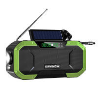 Radio DE EMERGENCIA múltiple de 5000mAh AM/FM Radio de manivela con Energía Solar el interior LED Cargador de Banco de Energía altavoz de Alarma SOS, Altavoz Bluetooth 5,0 - details 0