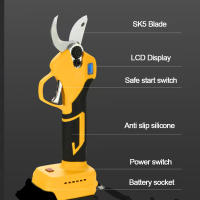 Tijeras De Podar Eléctricas Sin Escobillas Para Jardín Con Batería Dewalt 18V Longitud De Corte 30mm Acero De Tungsteno Para Frutas - details 1