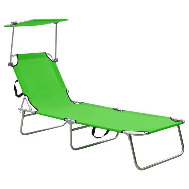 Tumbona plegable con Toldo de Maple Manzana Verde - 1