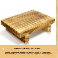 Taburete De Madera Para Niños Y Adultos Taburete De Pasos Para Dormitorio Oficina Estepa Sillón De Pies Para El Hogar - details 1