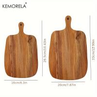 Tablero De Cortar De Madera Con Mano Para Pescado Queso Pan Postres Frutas Y Verduras Diseño Estilizado Duradero Y Seguro Para Alimentos - details 6