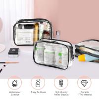 12 Piezas Bolsa de Cosméticos Transparent PVC with Cremallera Bolsa de Transporte de Artículos de Toque Transparente Bolsa de Maquillaje Cosmético Bolsa de Maquillaje Impermeable Estuche Organizador de Plástico de Vinilo para Baño de Vacaciones (Middle) - details 0