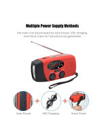 Radio De Meteorología Solar Y De Mano Con Cargador De Sol Y Batería De 1200 mAh AM/FM/NOAA Power Bank Para Emergencias Al Aire Libre - details 9