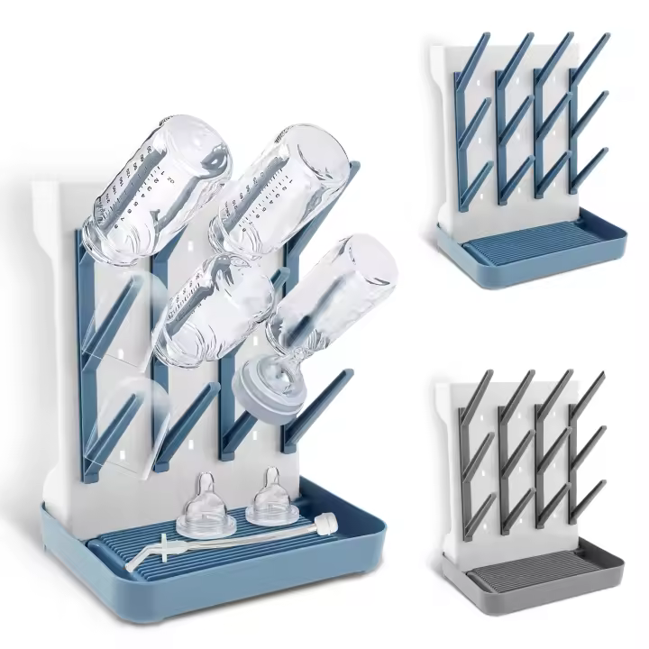 Estante De Secado Para Botellas De Bebé Espacioso Y Vertical Soporte Para Botellas Y Vajilla Herramienta De Cocina Organizadora - 1