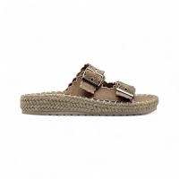 Calzados soraia, Sandalias con Plataforma de Yute y Doble Hebilla, Chanclas con Plataforma de Esparto y Tiras Festoneadas, Calzado Casual con Plataforma de Yute y Diseño Cómodo Liso Bohemio - details 11