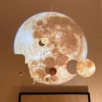 Lámpara De Noche Proyección De Luna Y Tierra Planeta Luz Atmosférica Para El Dormitorio Material ABS Fuente De Luz LED - details 1