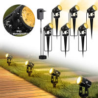 Luces De Paisaje LED 12W Bajo Voltaje Impermeables Para Jardín Camino Luz De Pared Árbol Bandera Spotlampara De Césped Con Transformador - details 0