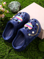 Zapatillas De Hadas Para Niñas En EVA Y Goma Elástica Azul Oscuro Antideslizantes Transpirables Sandalias De Playa Y Jardín Para Niñas De 3 a 12 Años - details 9