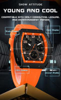 Reloj De Pulsera Digital SANDA Para Hombre Resistente Al Agua Con Display LED Y Múltiples Funciones Deportivas Y Militares De Silicona - details 13