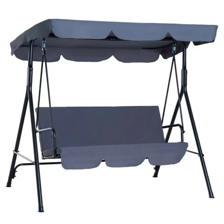 Columpio Balancin de 3 Plazas Gris. Muebles de Jardin y Terraza     Saldos y Stocks - 1