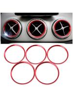5Pcs/Set Anillo De Decoración Para Salida De Aire De Mercedes Benz Clase a B GLA CLA W176 W246 C117 X156 AMG 2012-2018 Material De Aluminio - details 0