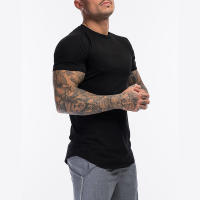 Camiseta De Algodón Para Hombre Deportiva Transpirable Camiseta De Verano Para Gimnasio Manga Corta Estilo Casual Camiseta Ajustada - details 3