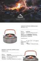 Widesea Kettle De Camping 1.1L 2L1.5L Para Exterior Utensilios De Cocina Para Picnic Set Equipamiento Turistico Aluminio No Plegable - details 1