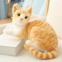 Muñeco De Peluche Siamese Realista Para Decoración Del Hogar Y Regalo Para Niñas Juguetes De Mascotas Corto De Algodón Relleno De Poliéster - details 6