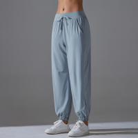 Pantalones De Cintura Alta Para Mujer Seda Helada Ropa Juvenil Elegante Casual Slim Loose Pantalones De Verano Otoño Invierno - details 7