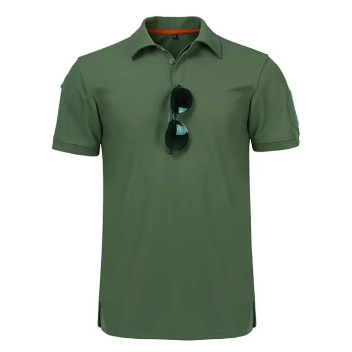 Camiseta Táctica De Verano Para Hombre Secado Rápido Manga Corta Deportiva Transpirable Workwear Para Correr Y Acampar Estilo Casual - 1