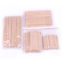 50/100pcs Palillos De Madera Para Cutícula Orange Doble Extremo Herramienta De Arte De Uñas Y Pelos De Pies Para Manicura Y Pedicura - details 0