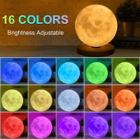 Lámpara Nocturna De Luna LED Creativa En 16 Colores Con Control Táctil Y Rotación 360° Luz Nocturna Para Oficina Y Hogar - details 0