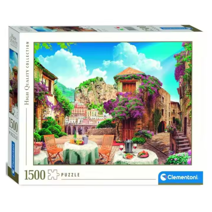 Puzzle 1500 piezas Vista Italiana Pueblo Mediterráneo Clementoni - 1