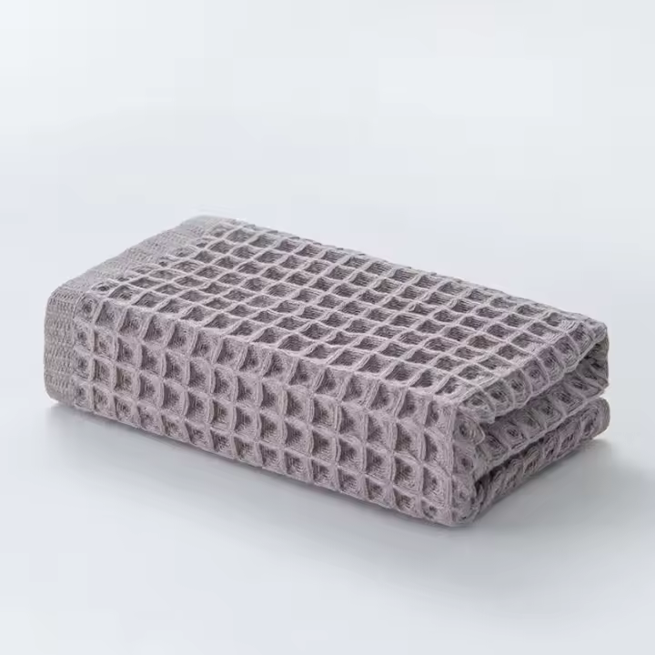 Toallas De Mano De Algodón De Alta Calidad 2pcs Toalla De Rostro a Cuadros No Desechable Para Baño Y Deporte Uso Doméstico Toallas De Cuidado Facial - 1