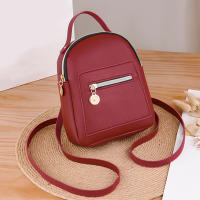 Mochila De Moda Para Mujer Mini Soft Touch Multifuncional Pequeña Bolso De Hombro Para Damas Y Niñas Color Negro - details 5