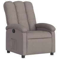 vidaXL Sillón reclinable de tela Gris claro, Gris oscuro, Negro Sillon Dormitorio Sillon Comodos Silla Relax Sillón Sofá - details 6