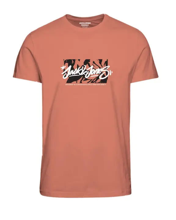 Jack & Jones Jorsequoia Tee Ss Crew Neck 1 Fst 12258061 Canyon Sunset - 1