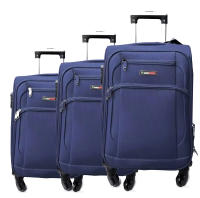 Mi Carros Conjunto de 3 maletas,[trunkMaleta de viaje de 20, 24 y 28 pulgadas, con carrito de tela Oxford, Maleta de equipaje rodante, Valise,Ligera y Resistente, Cerradura Antirrobo Insertada Combinación de 3 dígitos, Ruedas Silenciosas 360º Giratorias - details 1